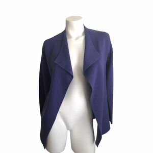 Eileen Fisher Silk Cotton Knit Open Front Cardigan Sweater Sz PP Petite XS 0 - 2